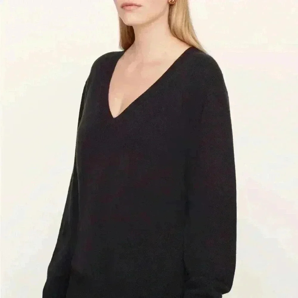 NWT VINCE Black V-Neck Women's Sweater